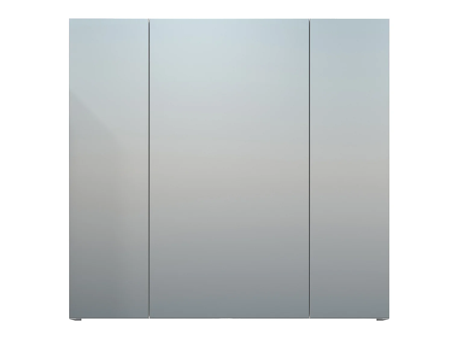 Meuble haut avec miroir - Mélaminé - Blanc - 80 - 75 - 16 cm