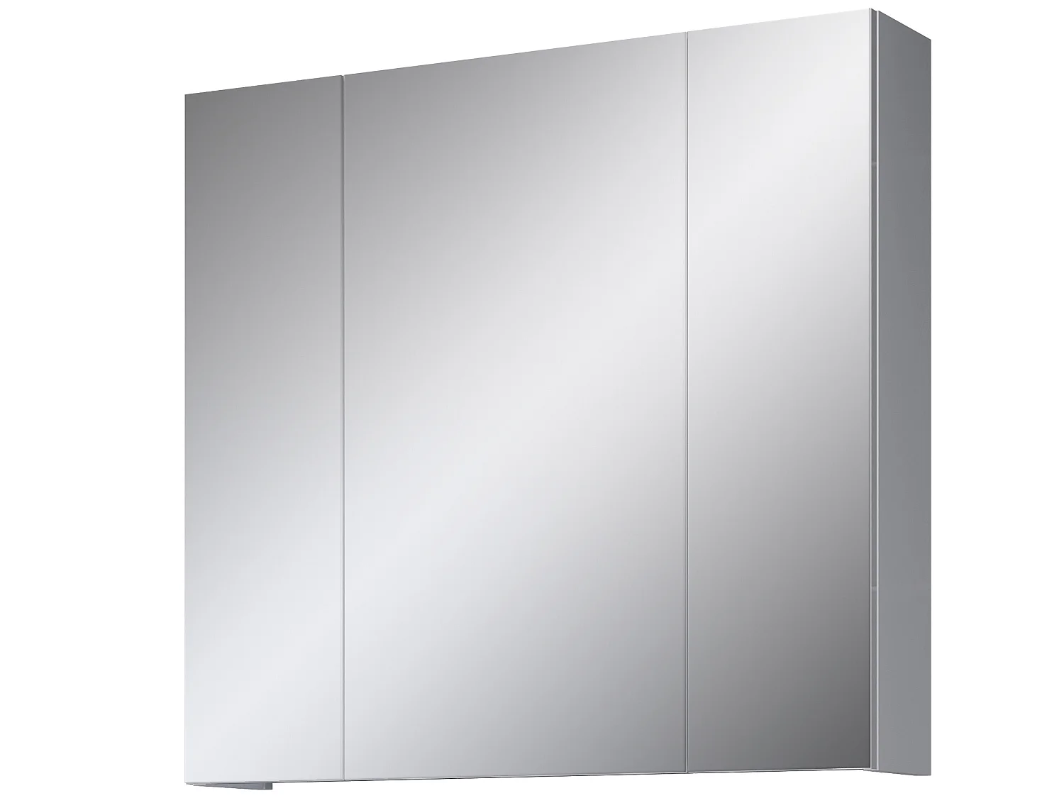 Meuble haut avec miroir - Mélaminé - Blanc - 80 - 75 - 16 cm