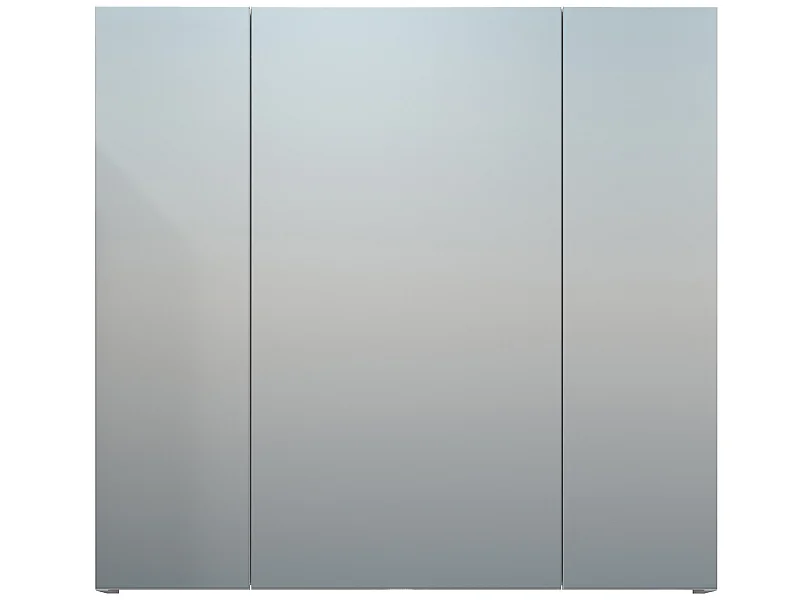 Meuble haut avec miroir - Mélaminé - Blanc - 80 - 75 - 16 cm