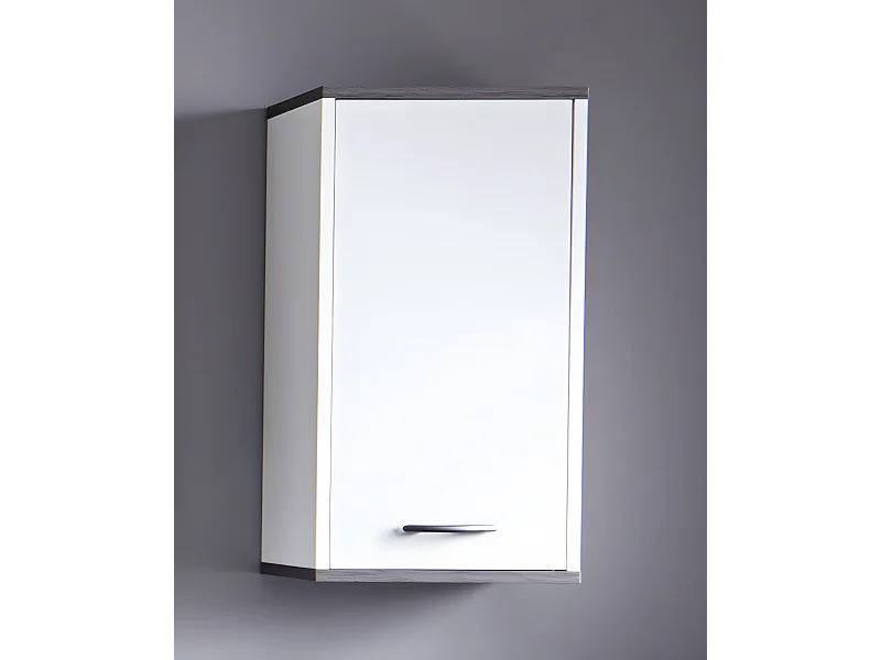 Meuble salle de bain mélaminé. Meuble haut. L - H - P : 32 - 60 - 21 cm