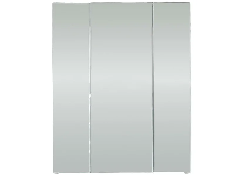 Meuble haut avec miroir - Mélaminé - Blanc - 60 - 74 - 18 cm