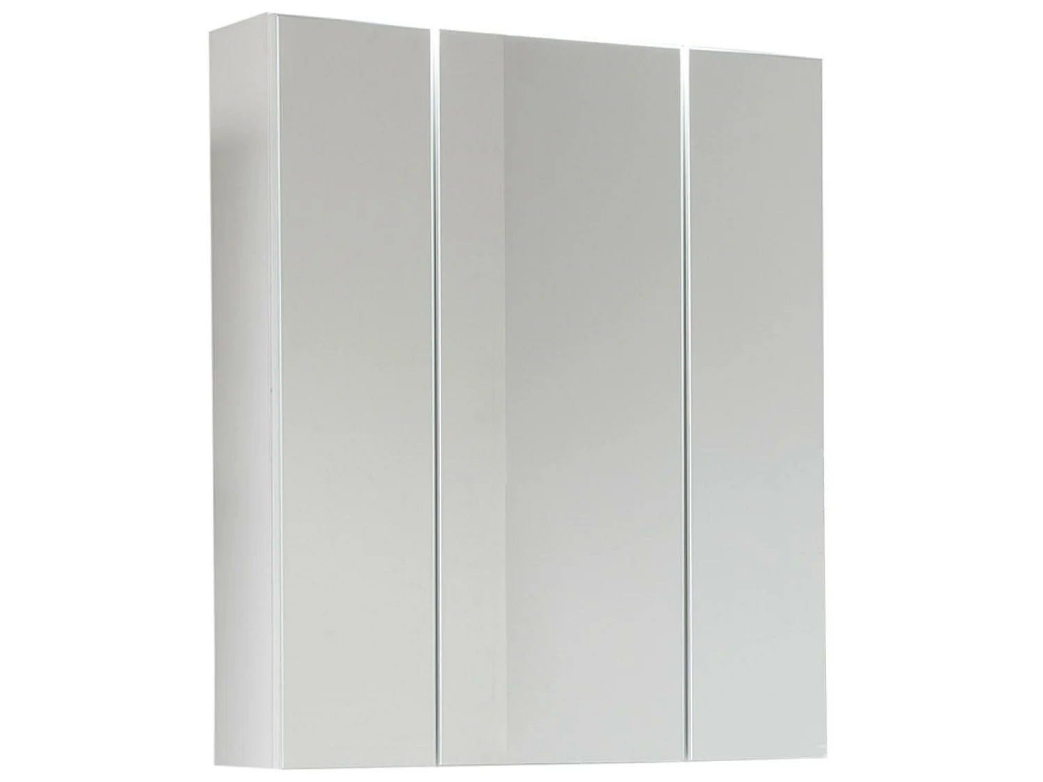 Meuble haut avec miroir - Mélaminé - Blanc - 60 - 74 - 18 cm