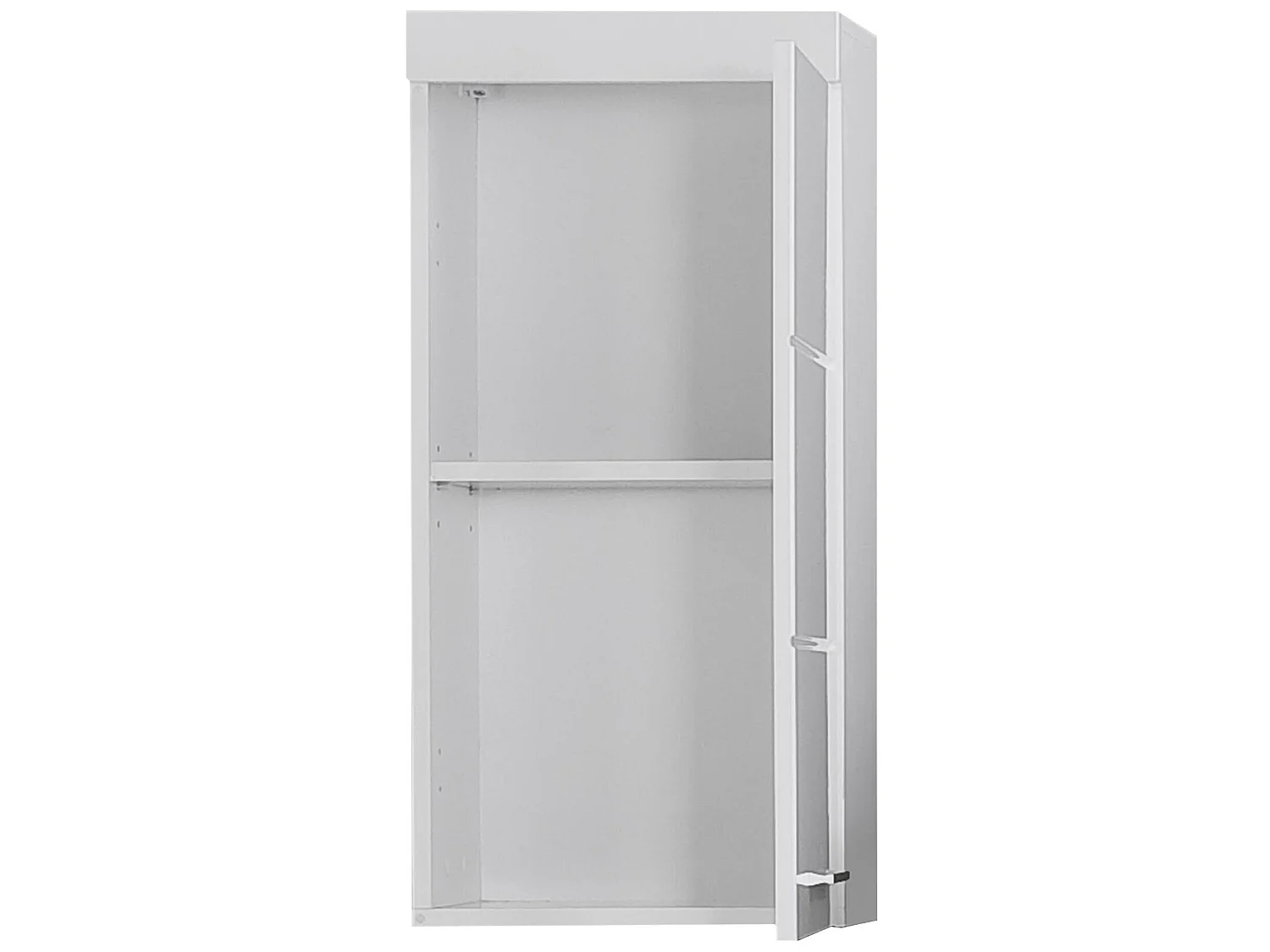 Meuble haut salle de bain mélaminé blanc brillant. L - H - P : 37 | 77 | 23 cm