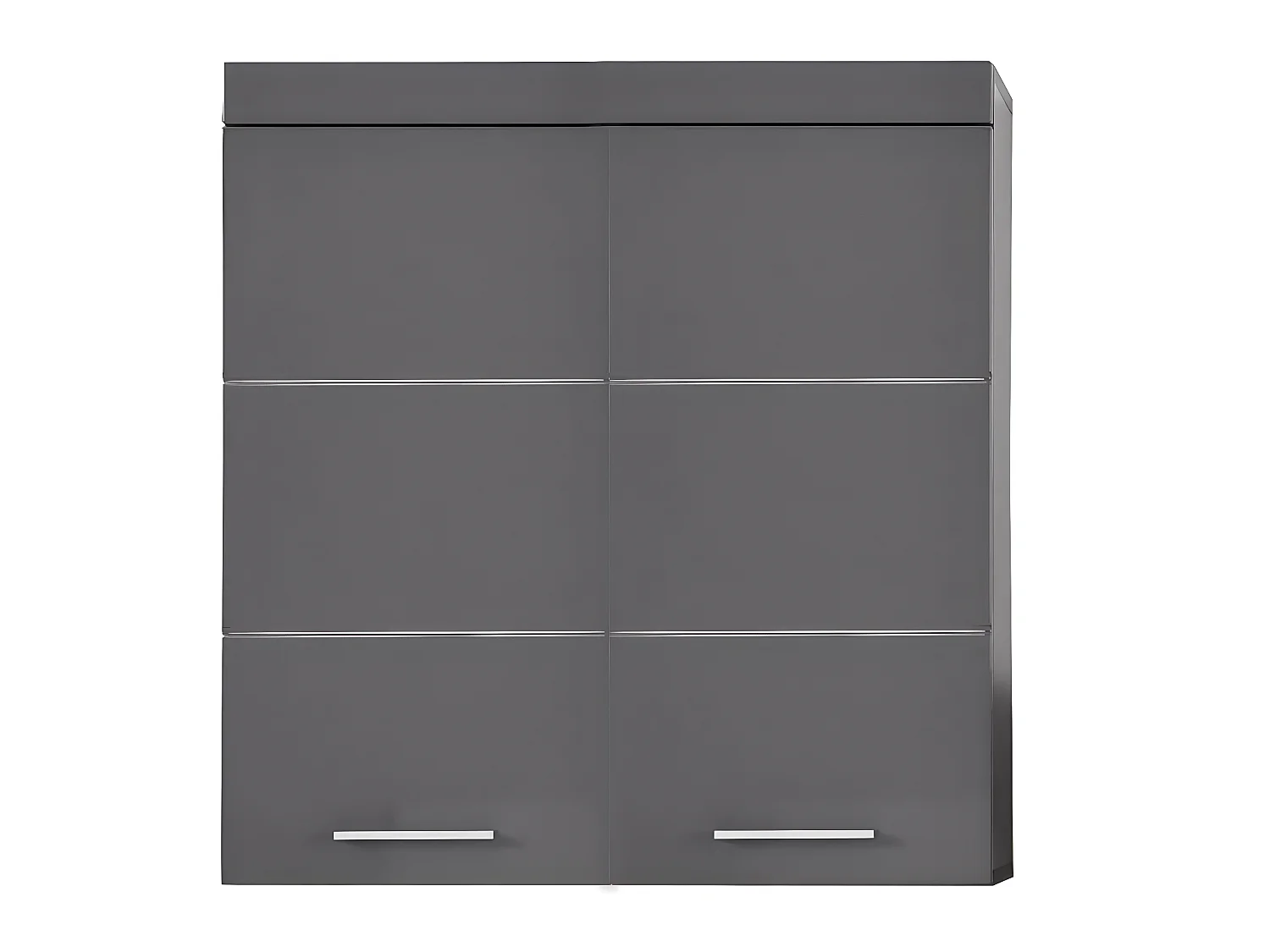 Meuble haut - Mélaminé - Gris - 73 - 77 - 23 cm