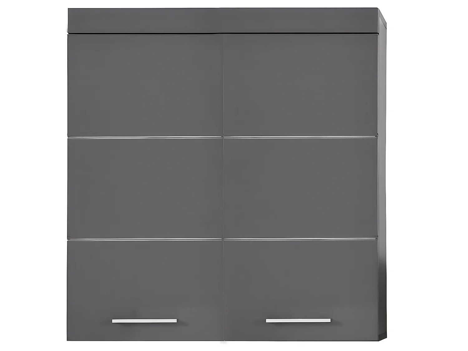 Meuble haut - Mélaminé - Gris - 73 - 77 - 23 cm