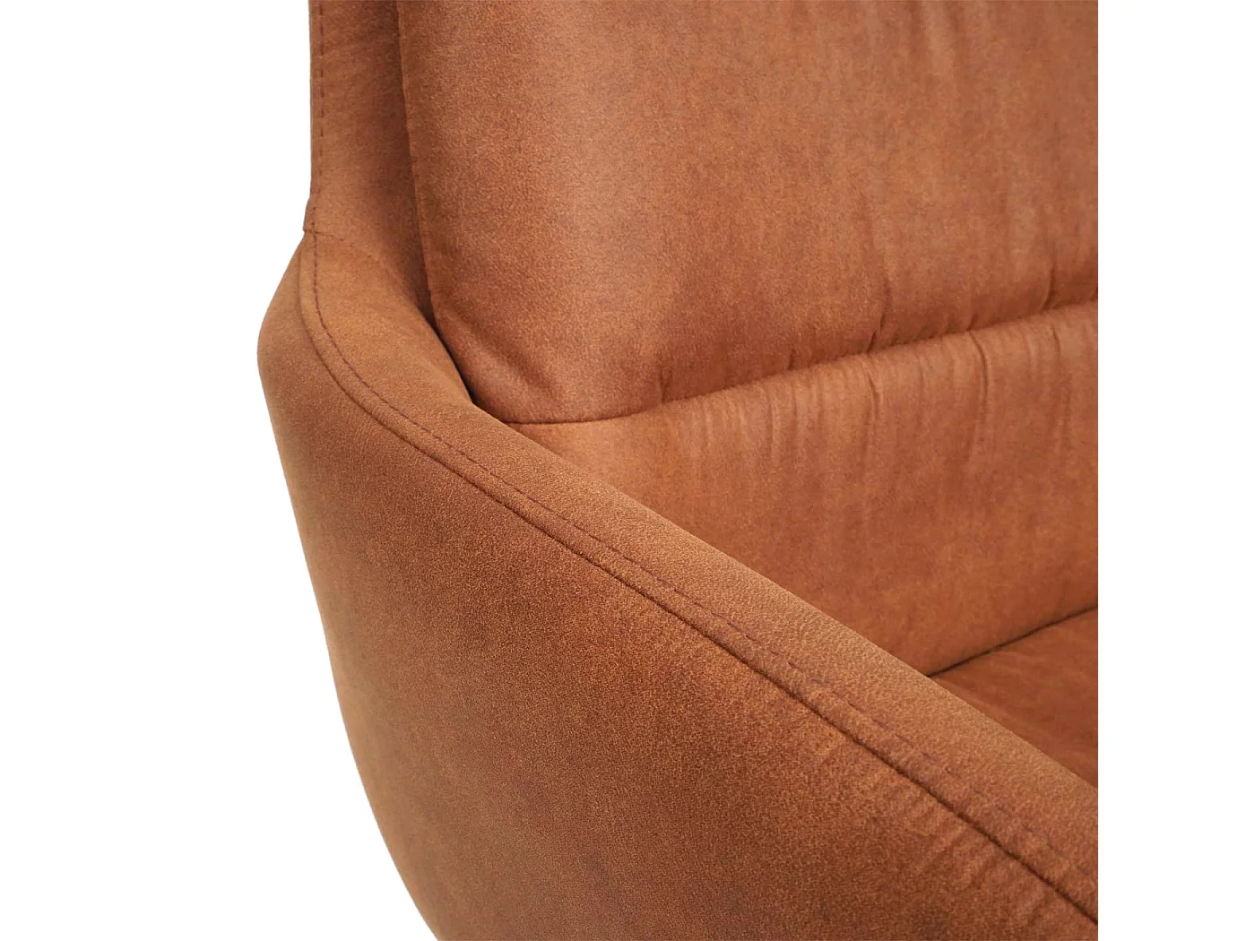 MCW-K32 eetkamerstoel (set van 6),  suede look bruin