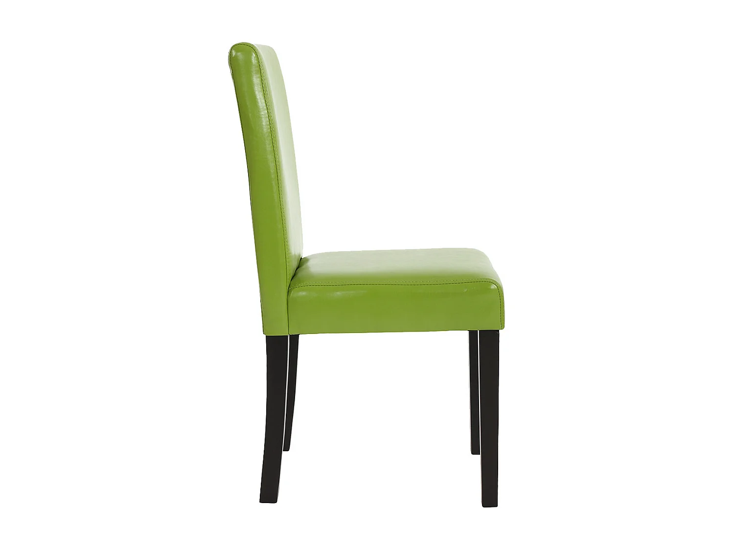 Chaise de salle à manger Littau similicuir (lot de 6),  simili-cuir, vert, pieds foncés