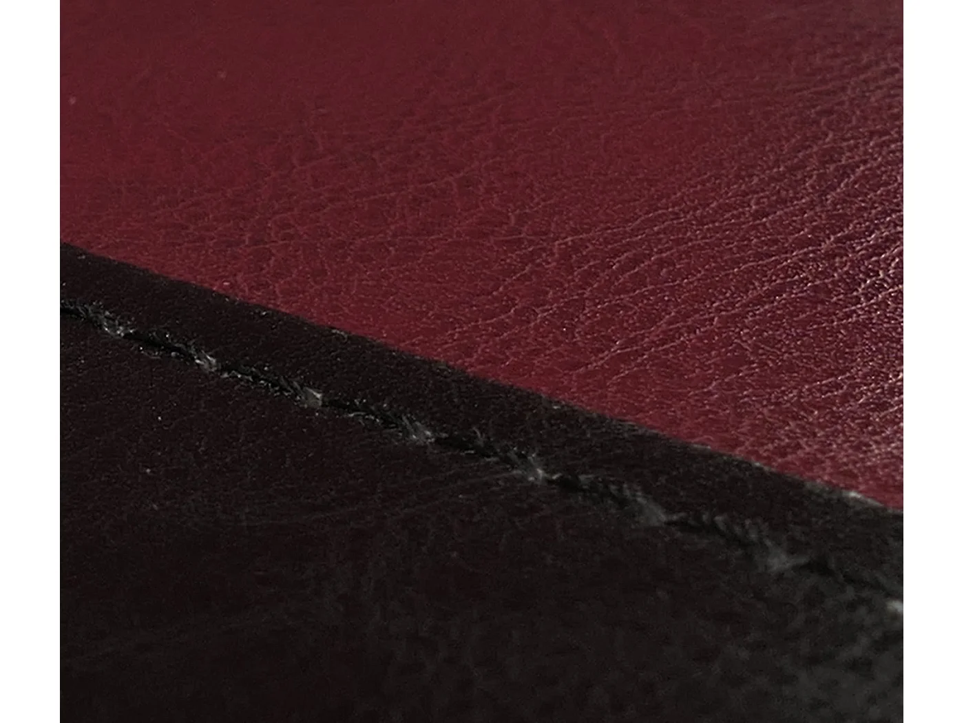 Juego de 6 sillas de comedor Littau de piel sintética,  polipiel, negro-rojo, patas oscuras