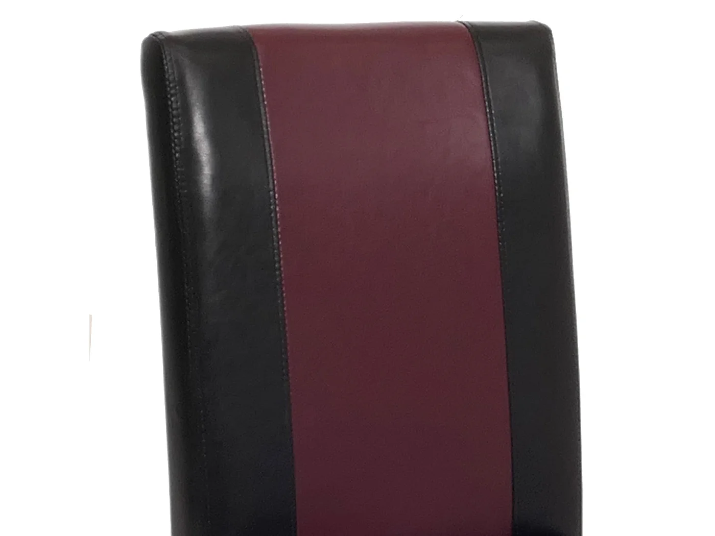 Eetkamerstoel Littau kunstleer 6-delige set,  kunstleer, zwart-rood, donkere poten