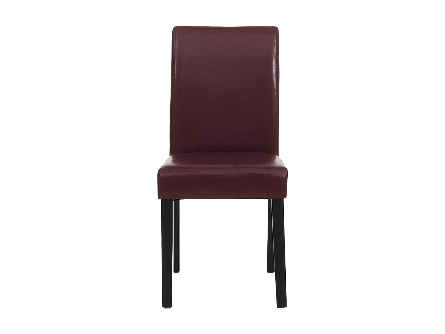 Chaise de salle à manger Littau similicuir (lot de 6),  simili-cuir, rouge, pieds foncés