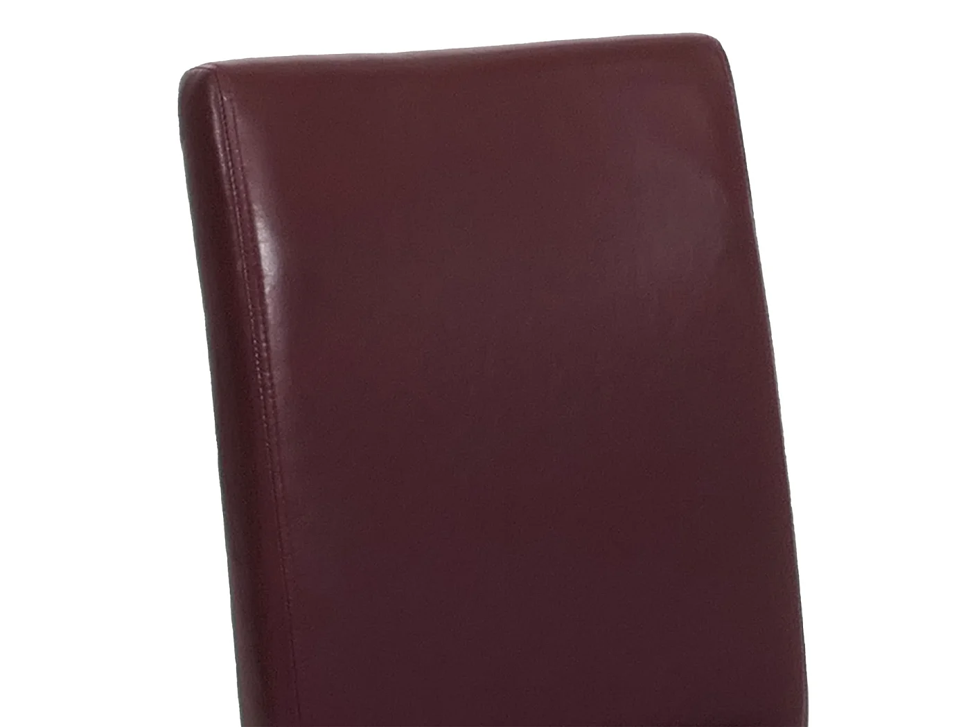 Eetkamerstoel Littau kunstleer 6-delige set,  kunstleer, rood, donkere poten