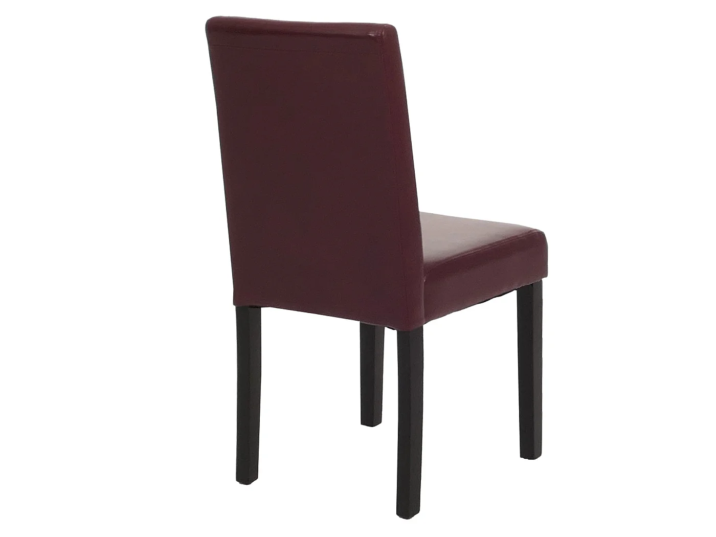 Eetkamerstoel Littau kunstleer 6-delige set,  kunstleer, rood, donkere poten