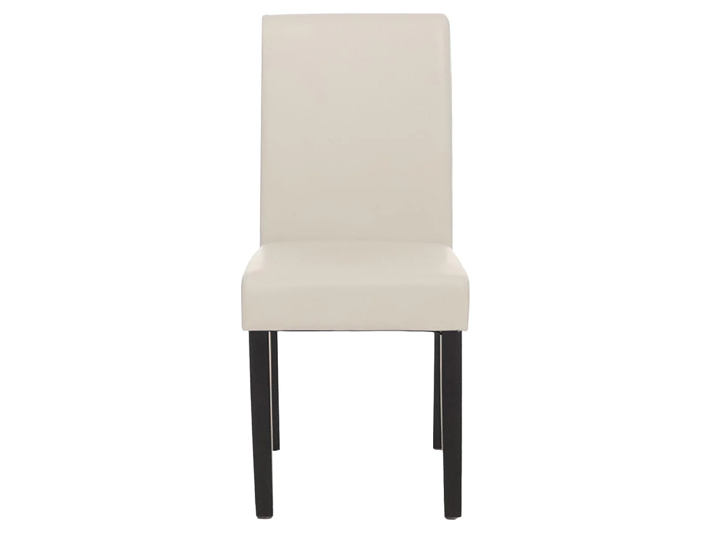 Chaise de salle à manger Littau similicuir (lot de 6),  simili-cuir, blanc, pieds foncés