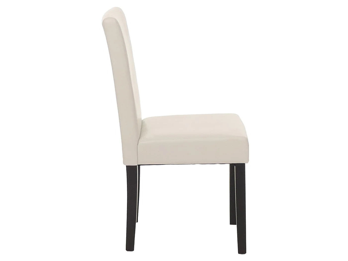 Chaise de salle à manger Littau similicuir (lot de 6),  simili-cuir, blanc, pieds foncés