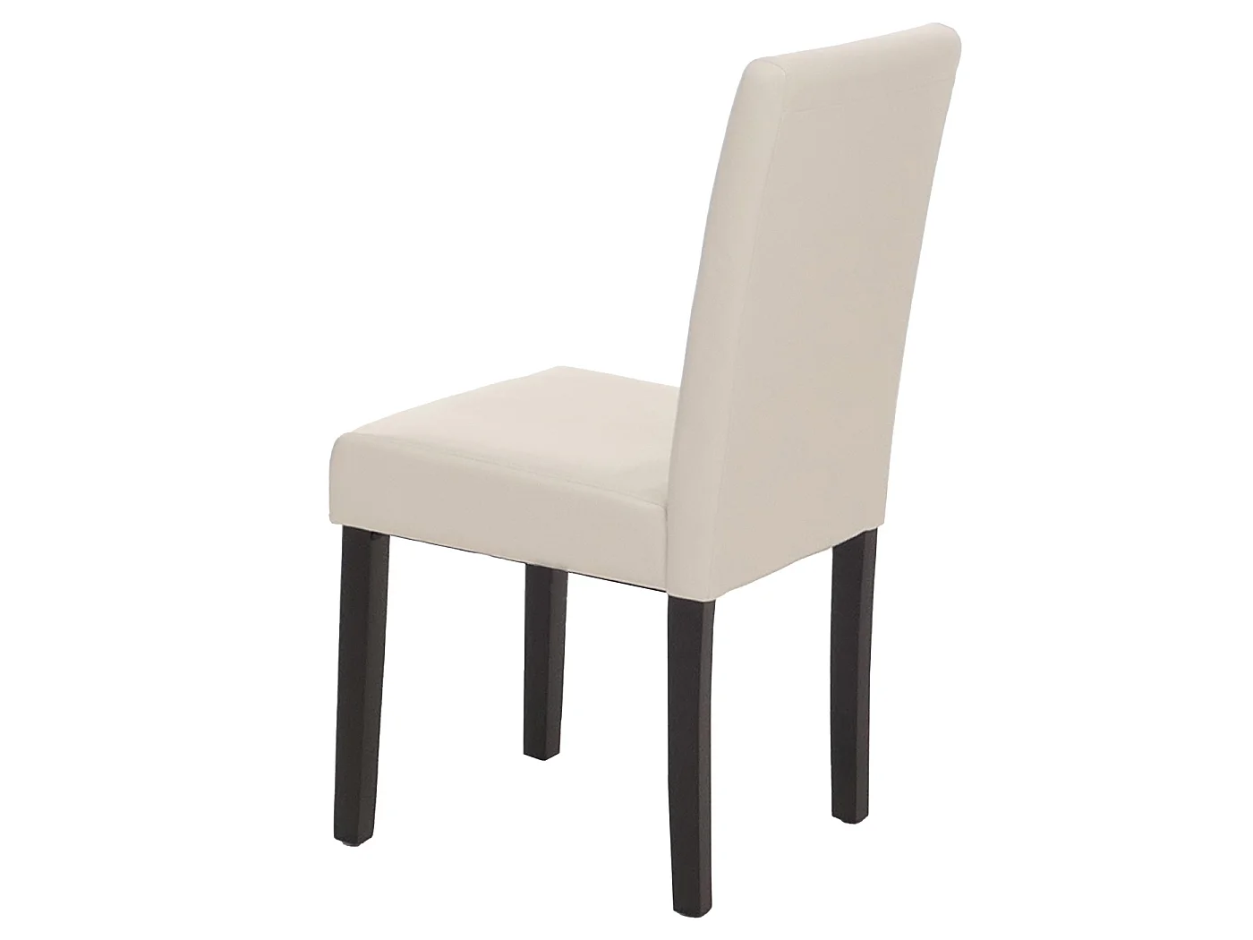 Chaise de salle à manger Littau similicuir (lot de 6),  simili-cuir, blanc, pieds foncés