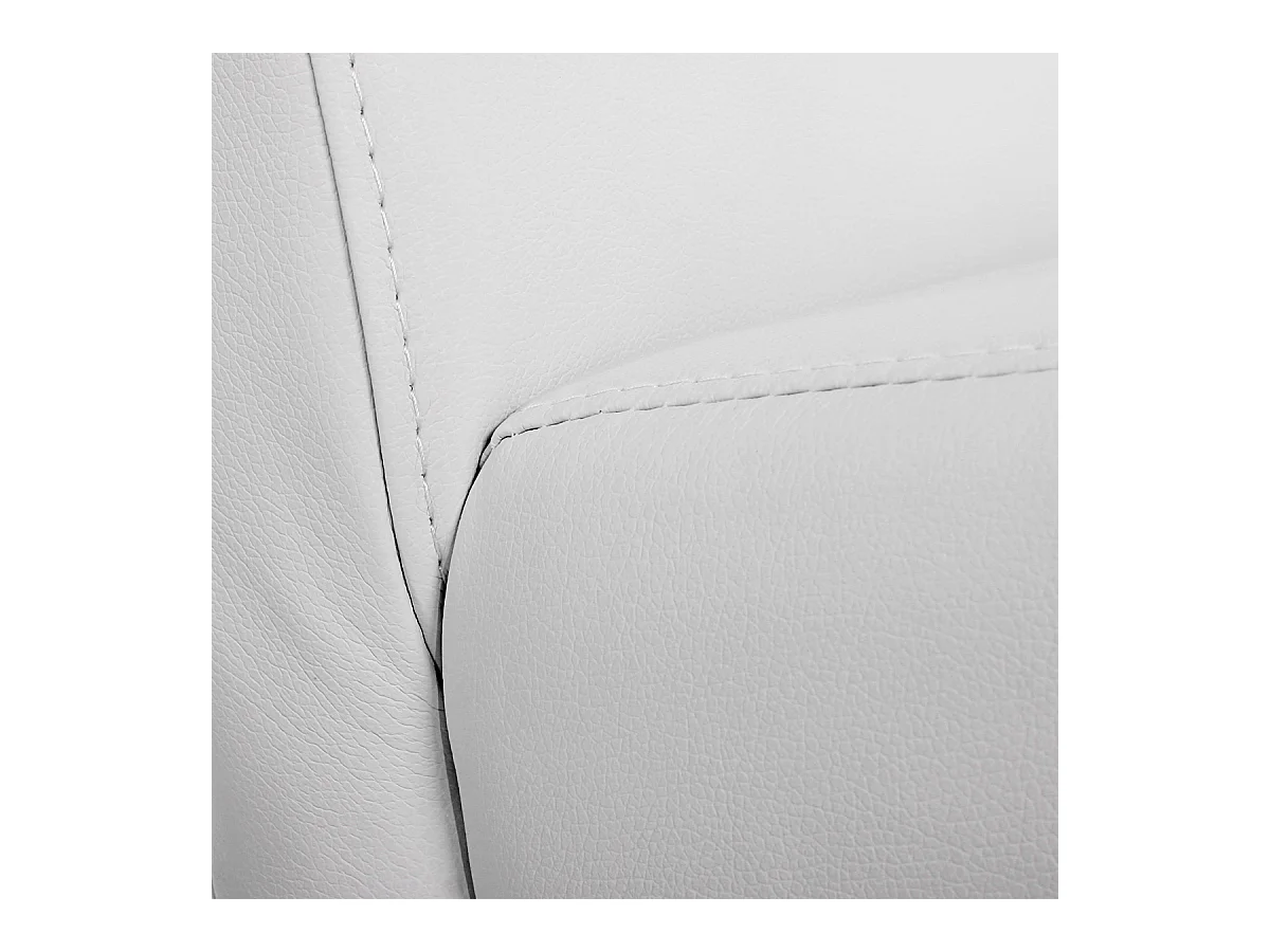 Esszimmerstuhl Littau Kunstleder 6er-Set, Kunstleder, weiß matt, helle Beine