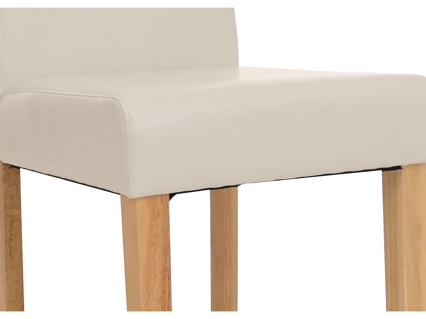 Littau Faux Leather Dining Chairs, Set of 6,  faux leather, white, light-coloured legs