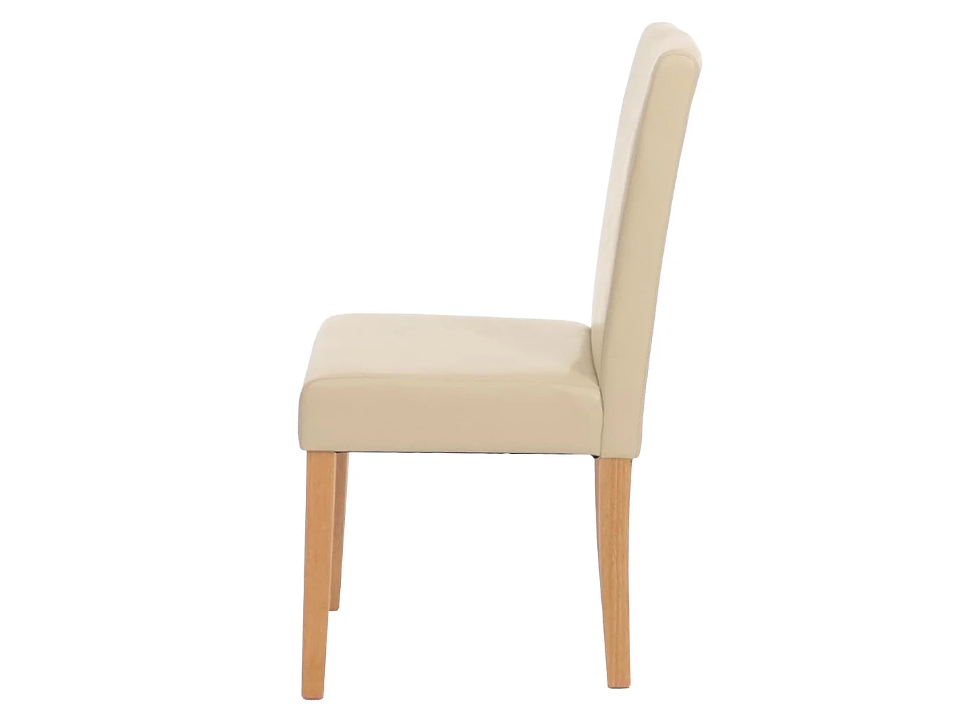 Eetkamerstoel Littau kunstleer 6-delige set,  kunstleer, crème, lichtgekleurde poten