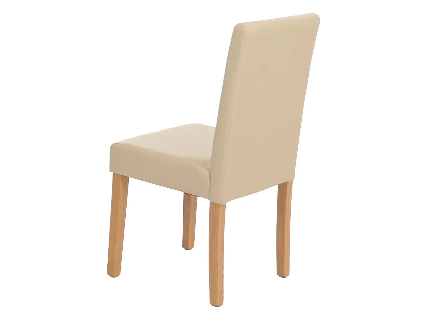 Eetkamerstoel Littau kunstleer 6-delige set,  kunstleer, crème, lichtgekleurde poten