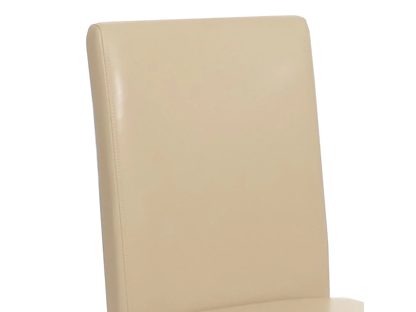 Esszimmerstuhl Littau Kunstleder 6er-Set, Kunstleder, creme, dunkle Beine