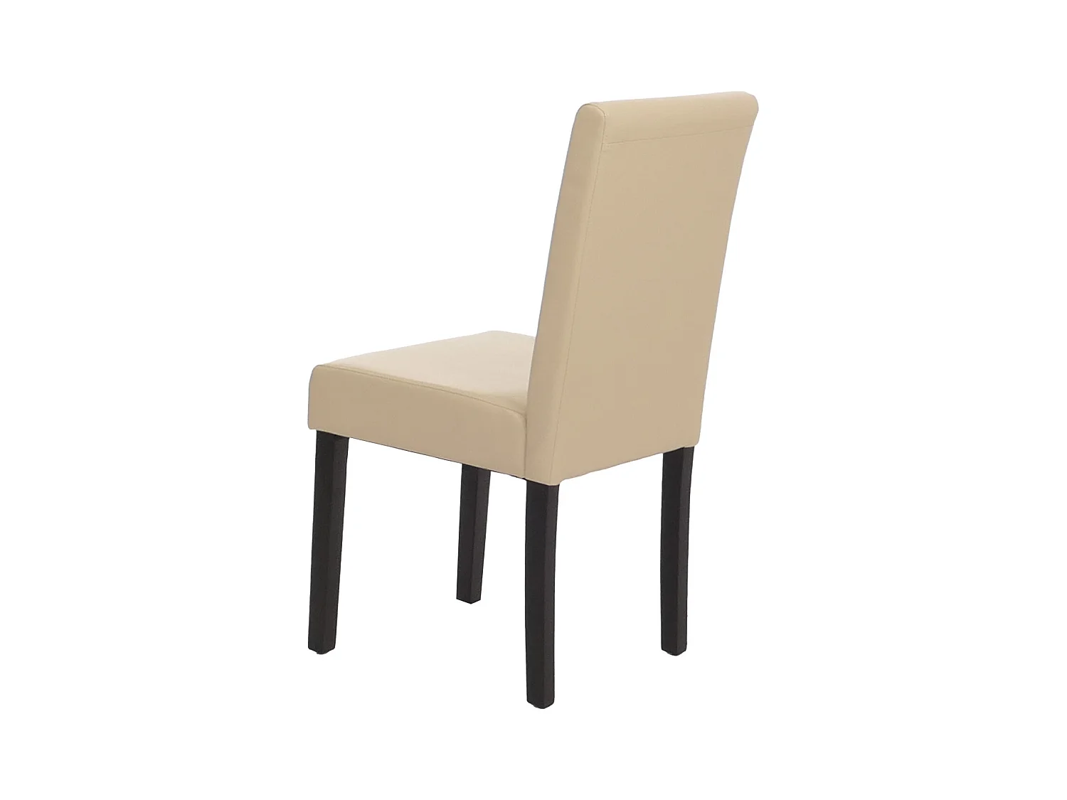 Chaise de salle à manger Littau similicuir (lot de 6),  simili-cuir, crème, pieds foncés