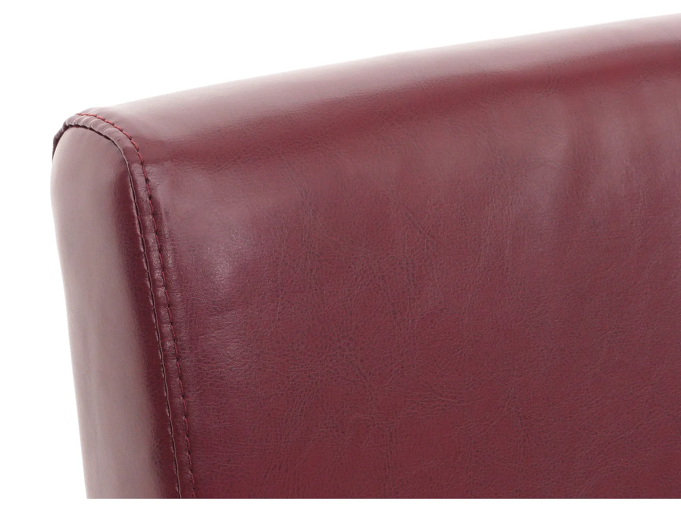 Zestaw 6 krzeseł do jadalni Littau ze sztucznej skóry,  imitacja skóry, czerwony, jasne nogi