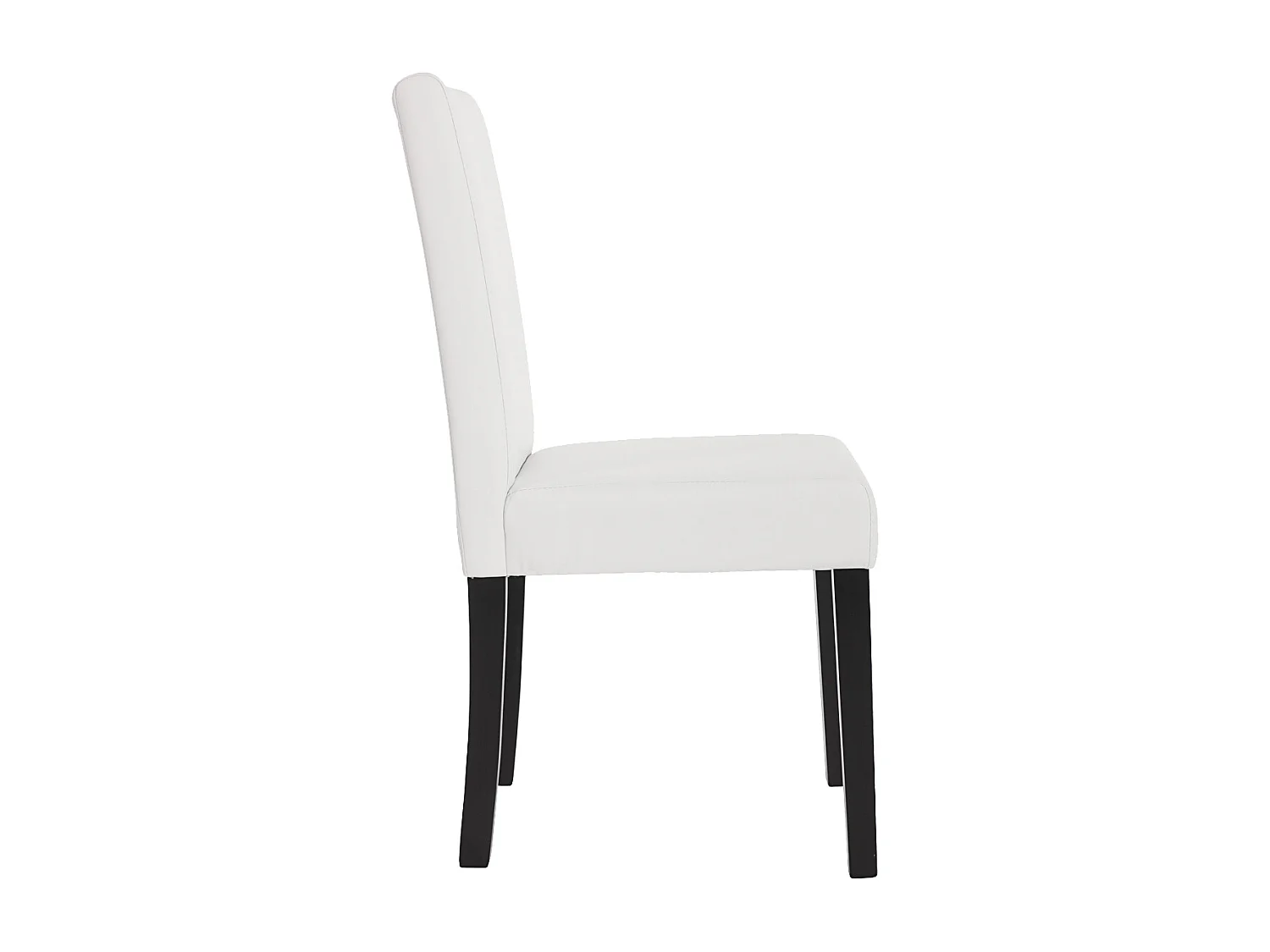 Chaise de salle à manger Littau similicuir (lot de 6),  simili-cuir, blanc mat, pieds foncés