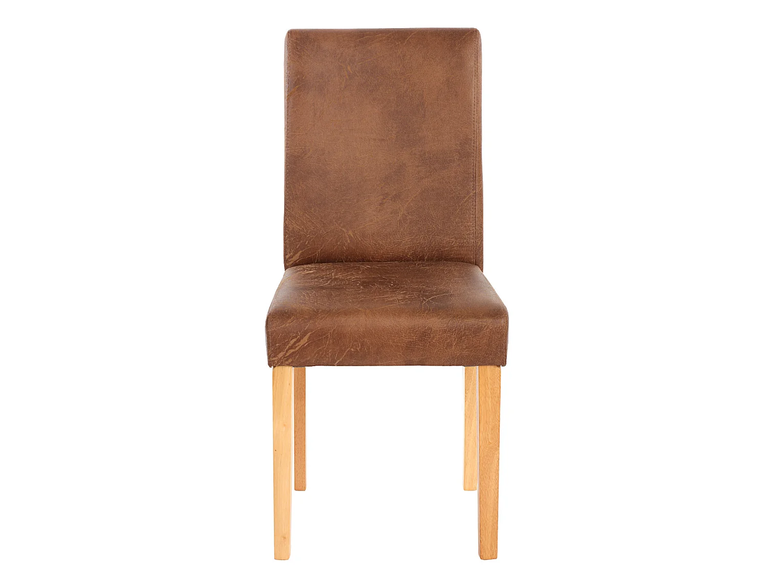 Chaise de salle à manger Littau similicuir (lot de 6), tissu - aspect daim / pieds clairs