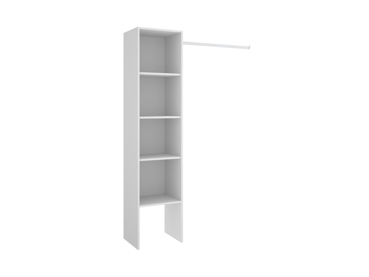 Kleiderschranksystem mit Wandgarderobe - 137 cm - Weiß - GAETAN günstig online kaufen