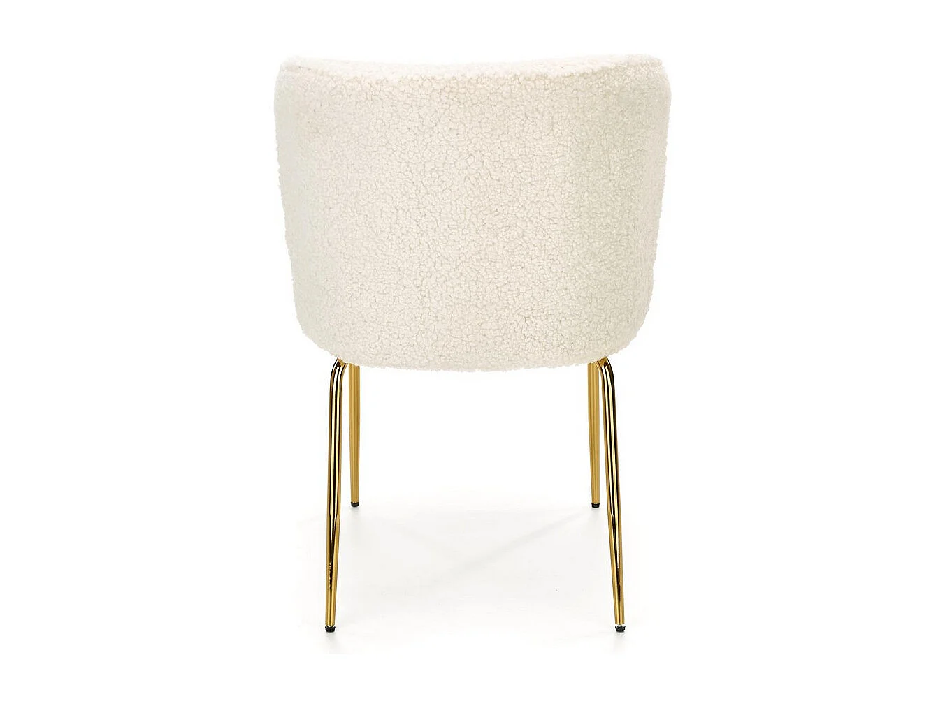 Chaise design aspect fourrure de mouton crème Sheep