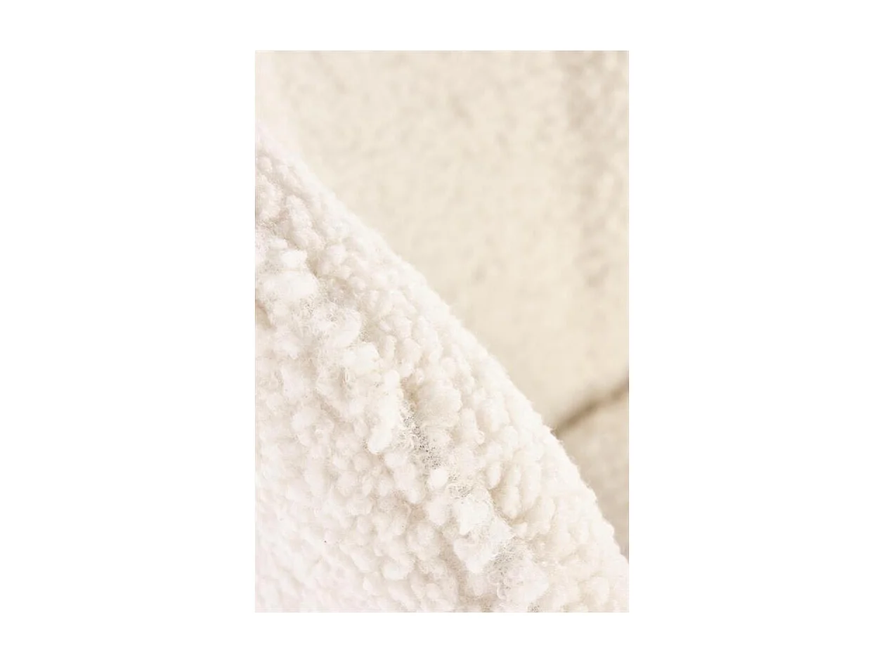 Chaise design aspect fourrure de mouton crème Sheep