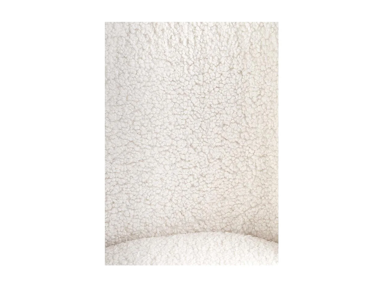 Chaise design aspect fourrure de mouton crème Sheep