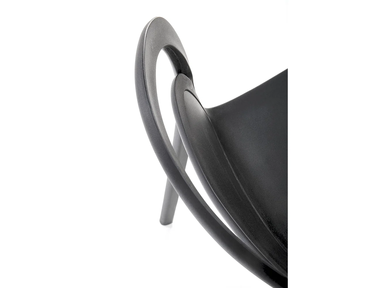 Sedia di design in polipropilene nero Mobi