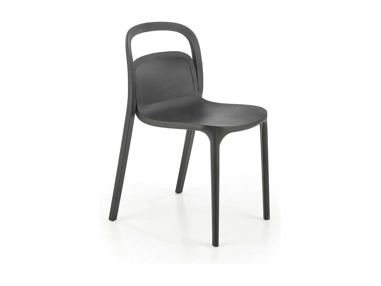 Silla de diseño Mobi de polipropileno negro