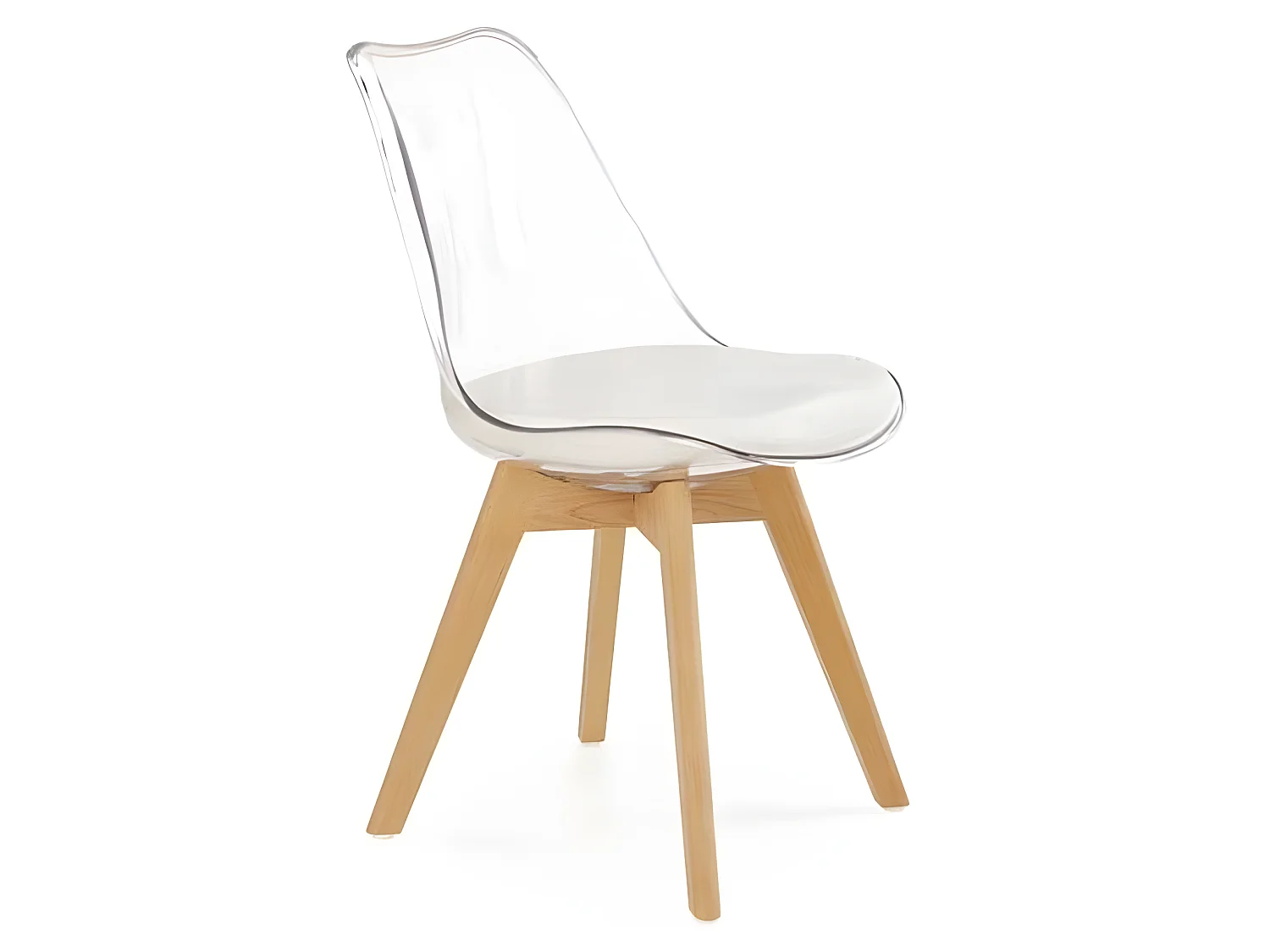 Chaise scandinave coque transparente Louisa