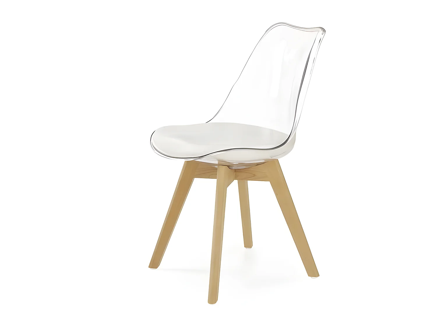 Chaise scandinave coque transparente Louisa