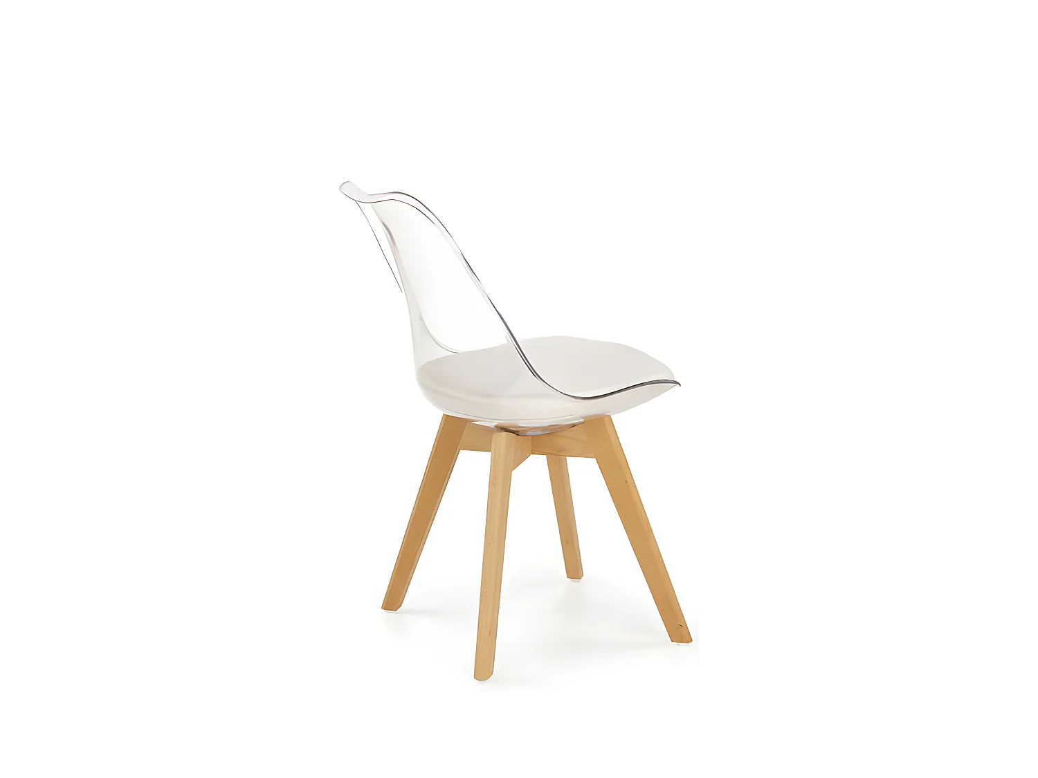 Chaise scandinave coque transparente Louisa