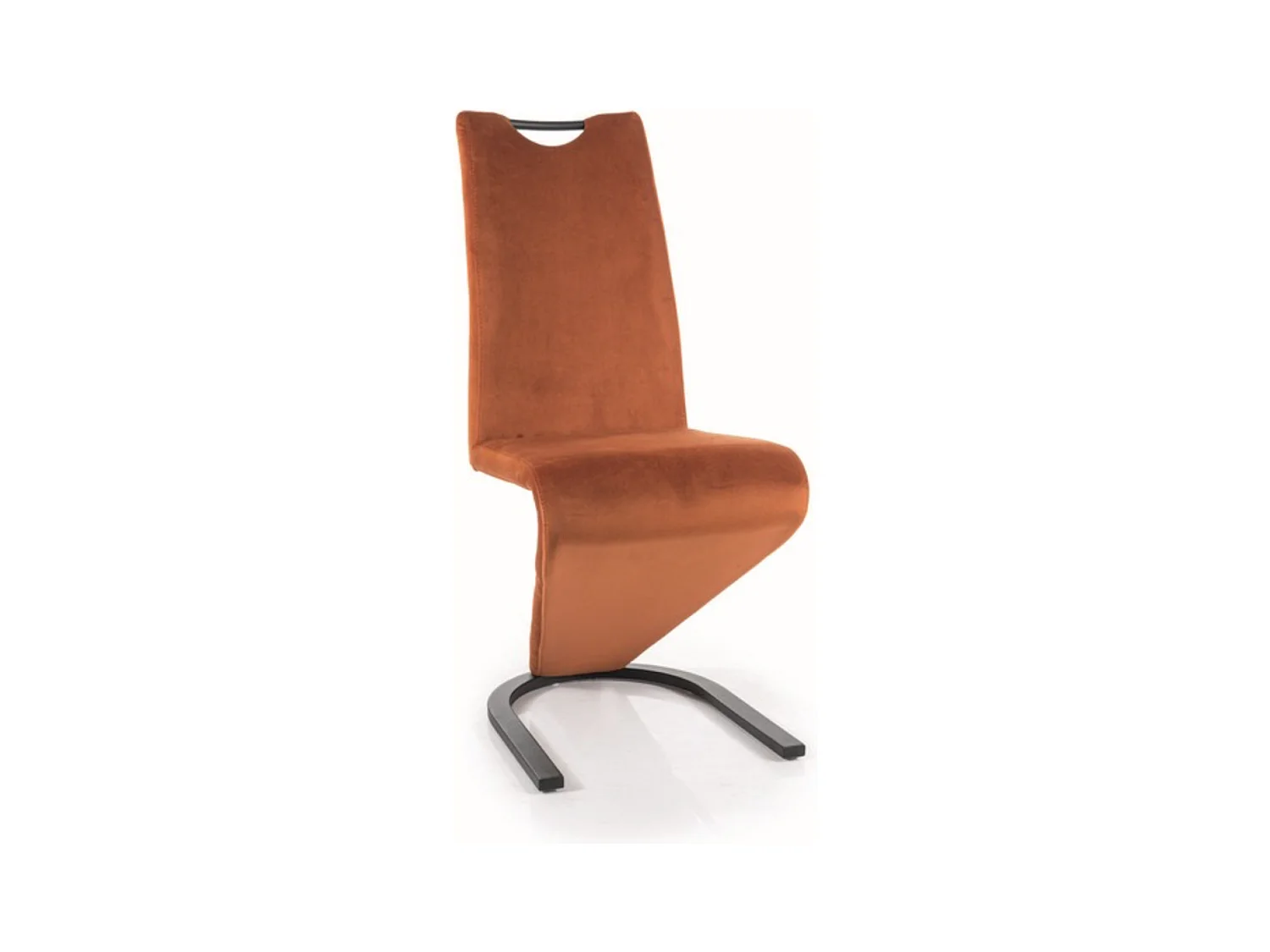 Chaise design suspendue velours cannelle Airy