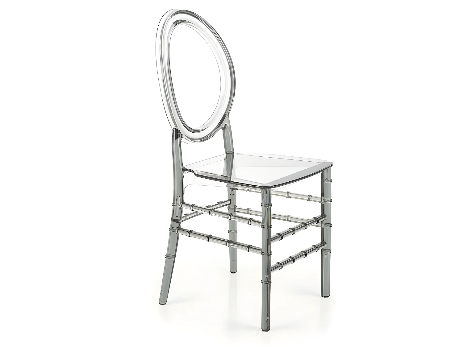 Chaise design polycarbonate gris fumé Swol