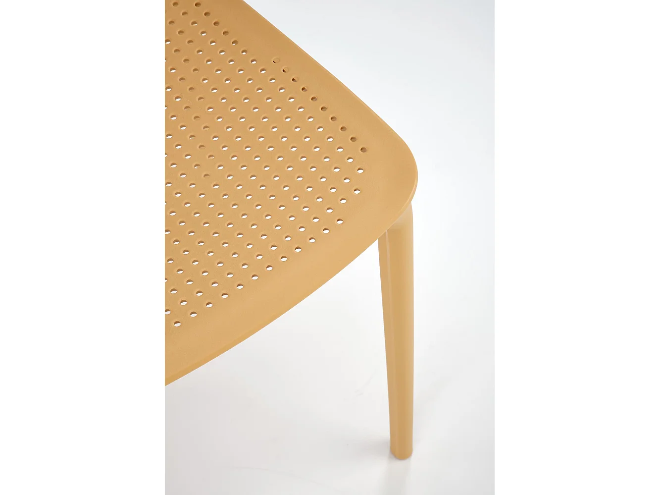 Silla de diseño de polipropileno naranja claro Samba