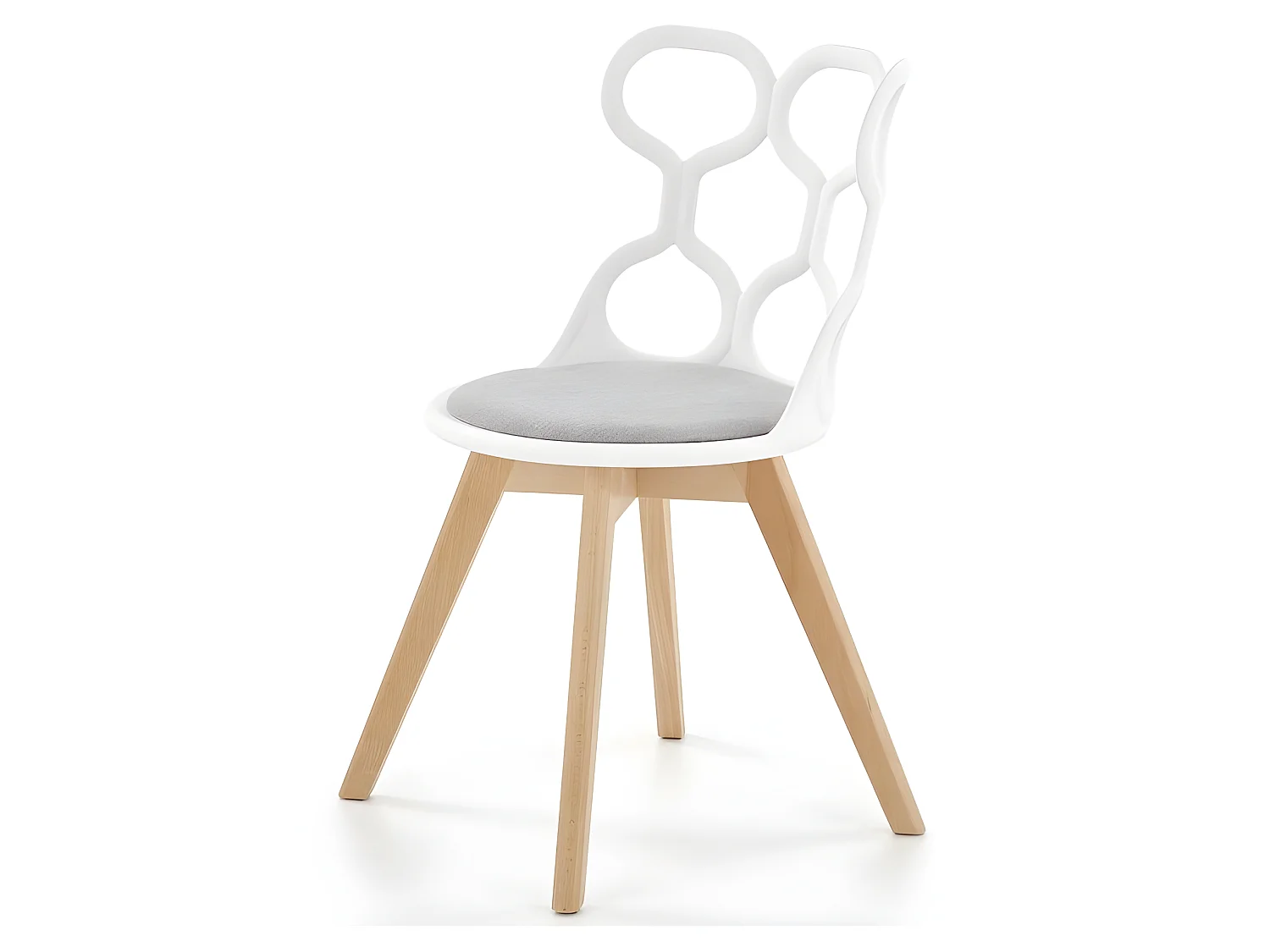 Chaise scandinave design avec assise grise Lali