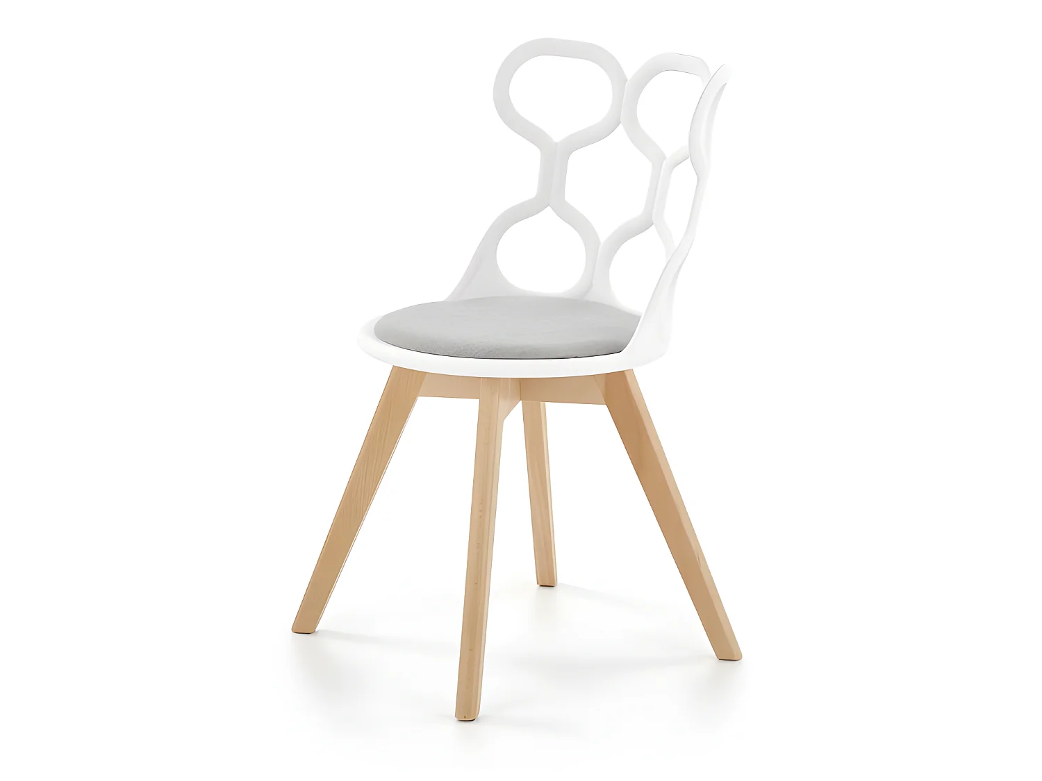 Chaise scandinave design avec assise grise Lali