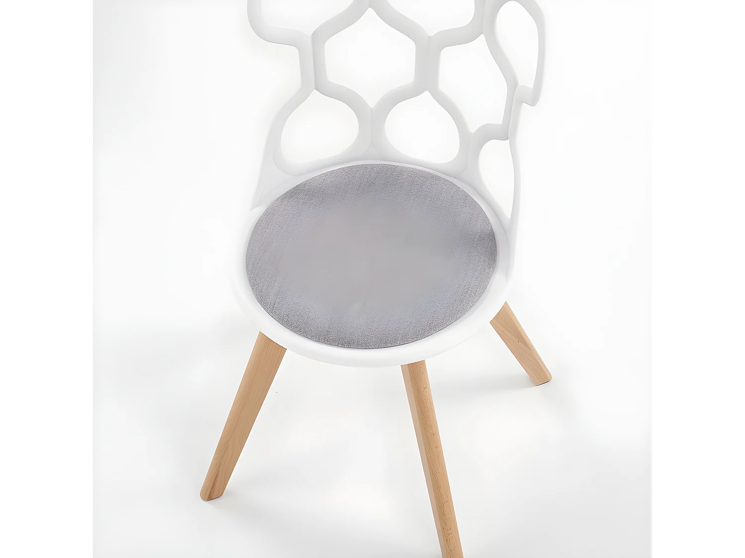 Chaise scandinave design avec assise grise Lali