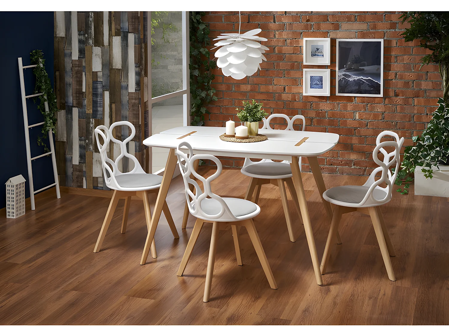 Chaise scandinave design avec assise grise Lali