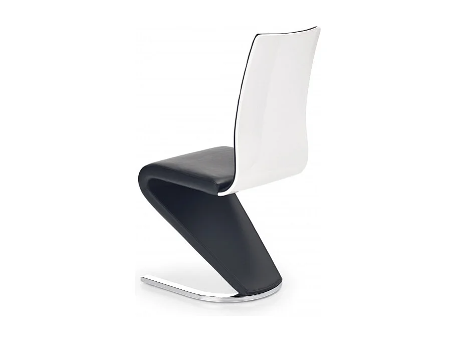 Chaise design noire et blanche pied U Horine