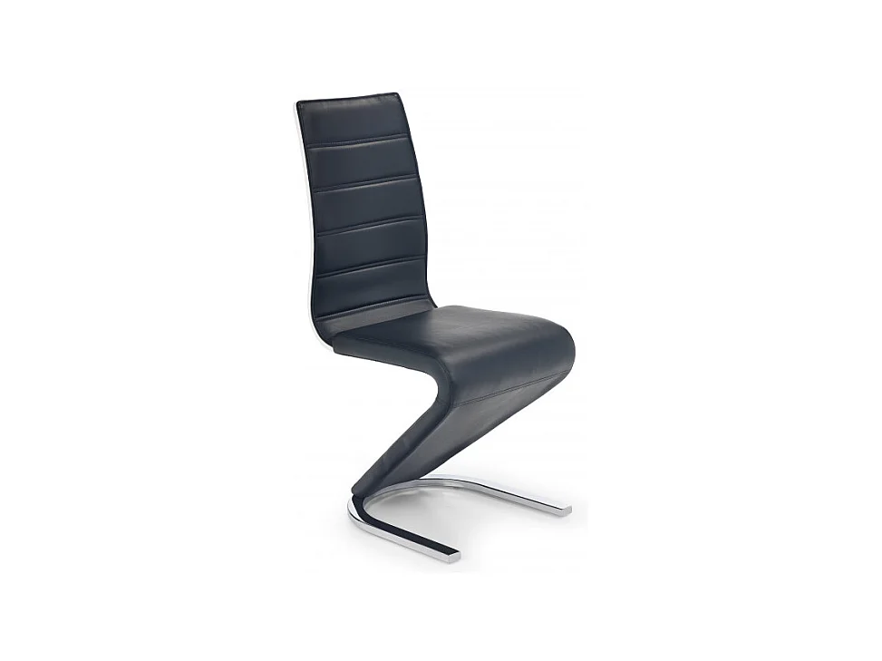 Chaise design noire et blanche pied U Horine