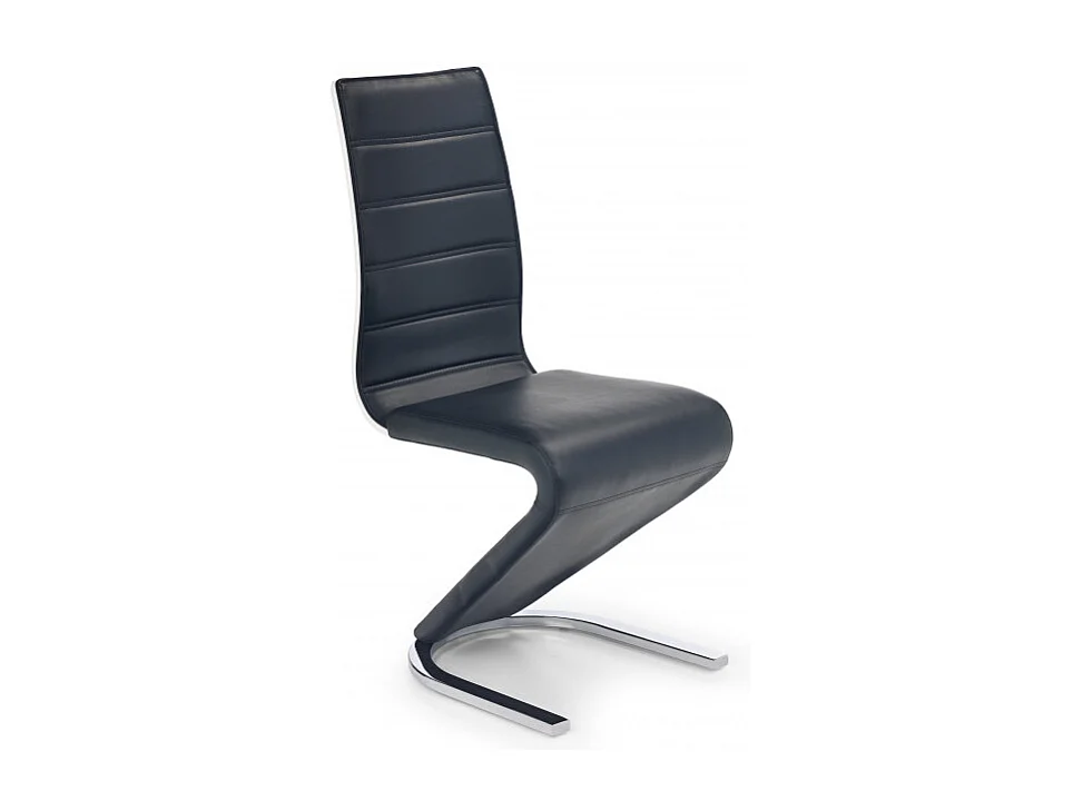 Chaise design noire et blanche pied U Horine