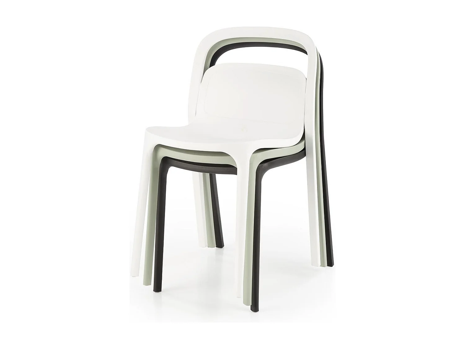 Chaise design polypropylène blanc Mobi