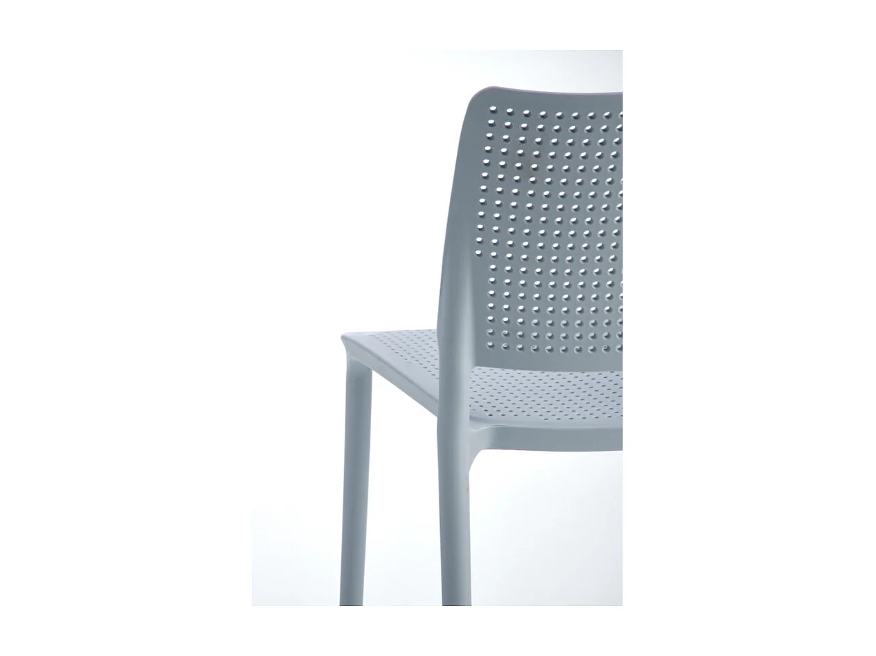 Silla de diseño Samba de polipropileno gris-azul