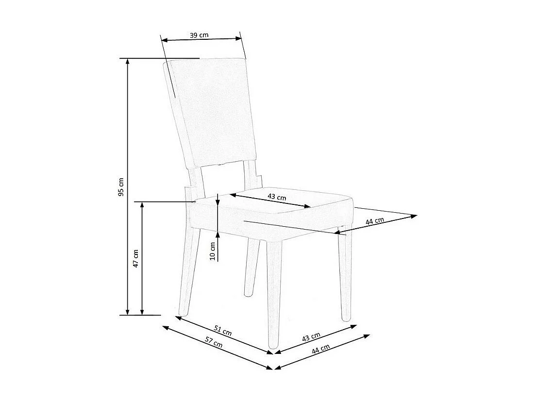 Chaise de salle à manger grise et bois Cox III